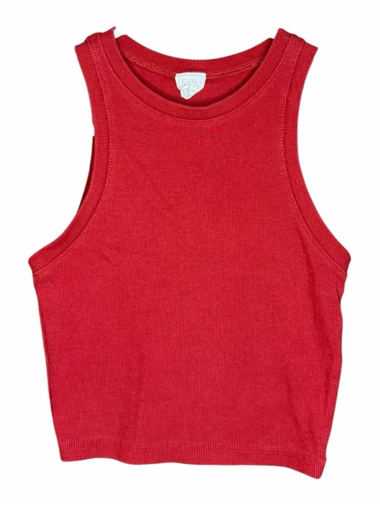 Full Tilt Tops - Full Tilt Red Halter Ribbed Tank Top